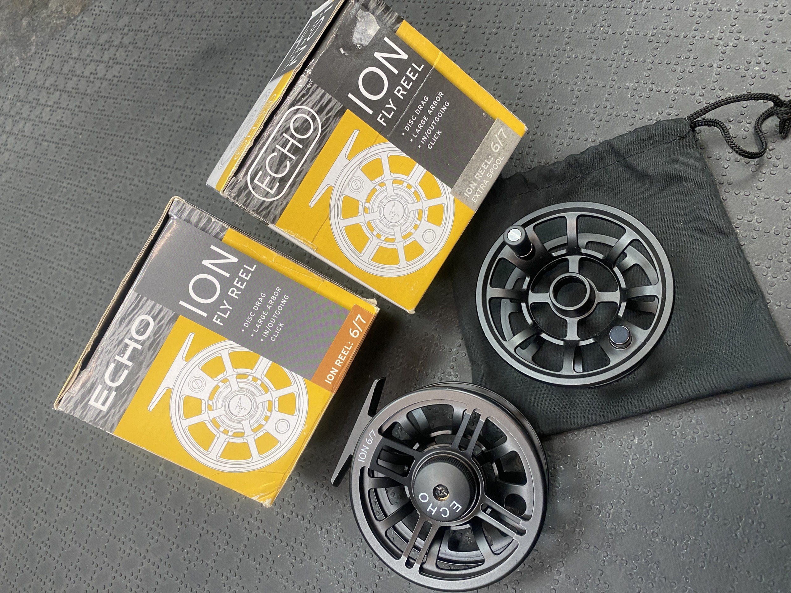 SOLD! – Echo Ion 6/7 Fly Reel – C/W Extra Spool – LIKE NEW! – $75