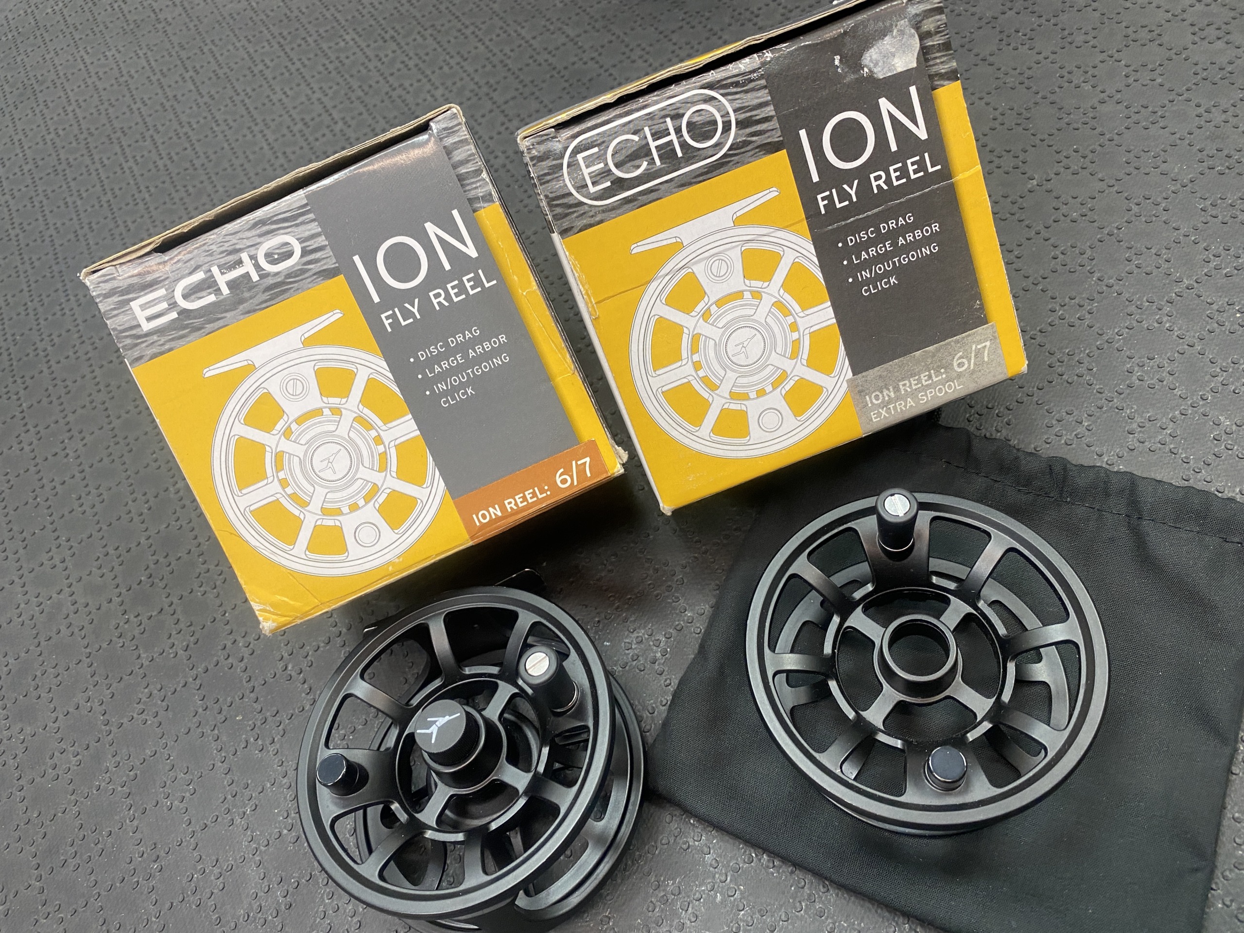 SOLD! – Echo Ion 6/7 Fly Reel – C/W Extra Spool – LIKE NEW! – $75