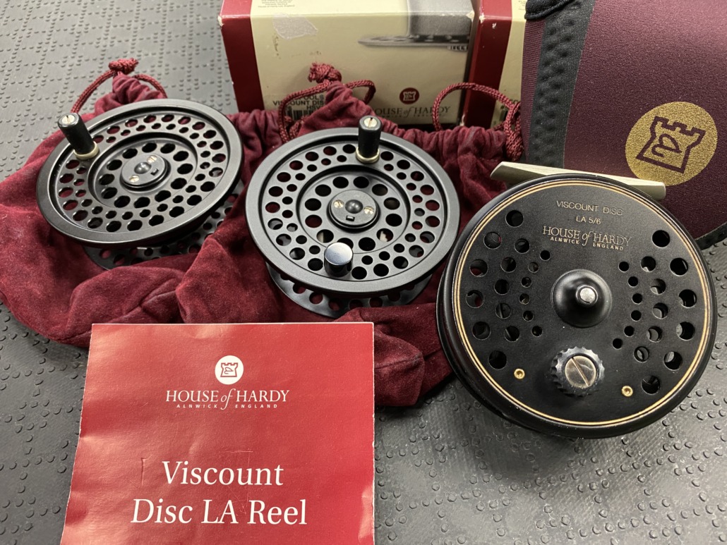 SOLD! – Hardy Viscount Disc LA Fly Reel – C/W 2 Spare Spools – GREAT SHAPE!  – $250 – The First Cast – Hook, Line and Sinker's Fly Fishing Shop