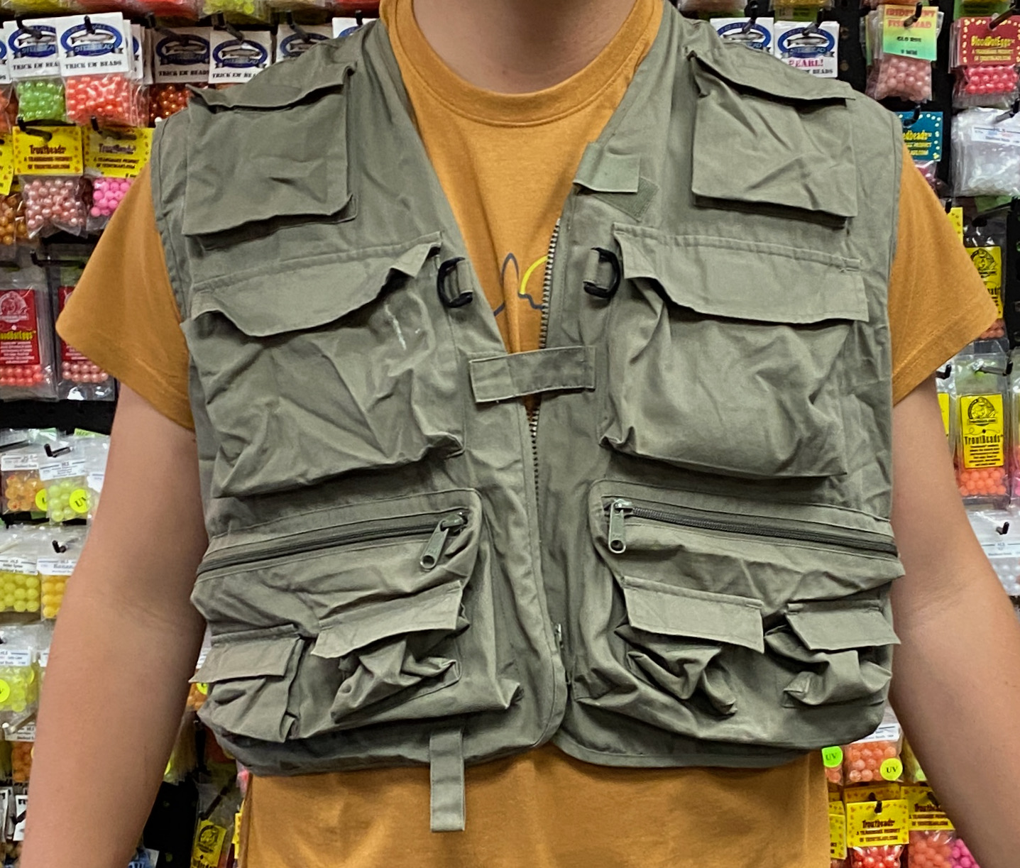 SOLD! – Orvis Fly Fishing Vest – Size XL – GREAT SHAPE! – $25