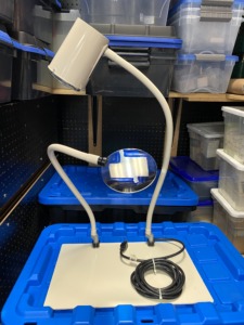 Goodwin Mfg - Giraffe Fly Tying / Multi Purpose Lamp - C/W Rimless 2X Magnifier & Base - LIKE NEW! - $100